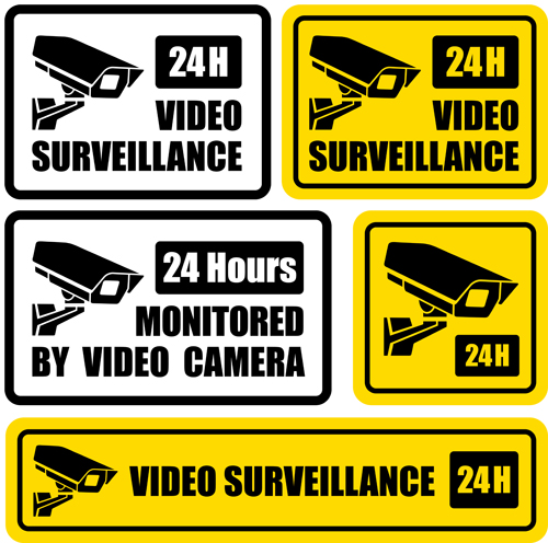 Vector Video surveillance design elements 01 video surveillance elements element design elements   