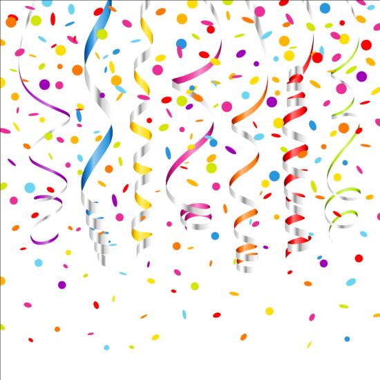 Paper tapes with confetti background vector 03 tapes paper confetti background   