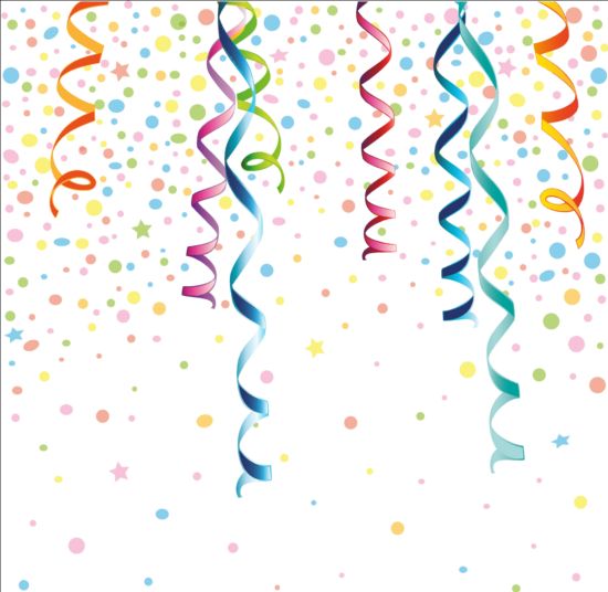 Paper tapes with confetti background vector 02 tapes paper confetti background   