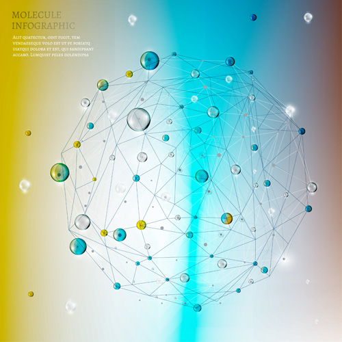 Molecule elements infographics vectors 02 molecule infographics elements   