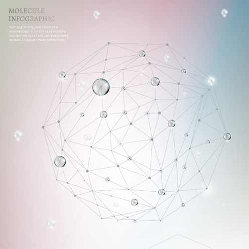Molecule elements infographics vectors 01 molecule infographics elements   