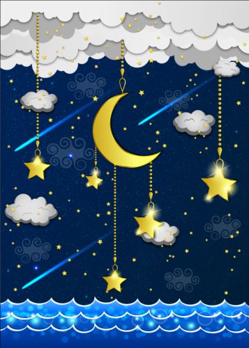 Cartoon good night background vector 02 metal infographic button business   