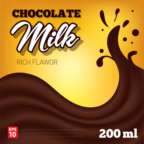 Chocolate milk poster creative vectors 03 poster milk creative chocolate   