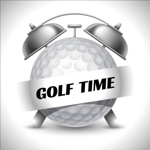 Clock with golf vector golf clock   