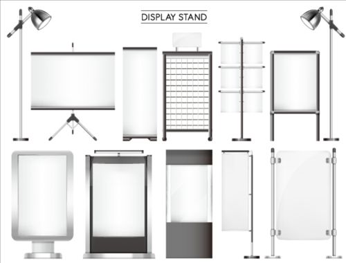 Different display stand vector material 02 stand display different   