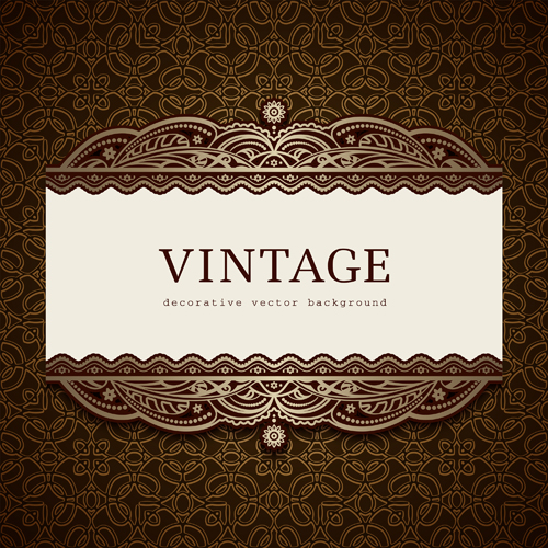Vintage cecorative background material vector 05 vintage cecorative background   