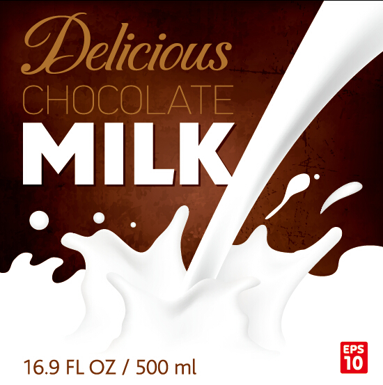 Chocolate milk poster creative vectors 01 poster milk creative chocolate   