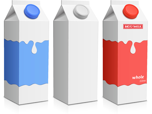 Milk packer carton vector template 06 template packer milk carton   