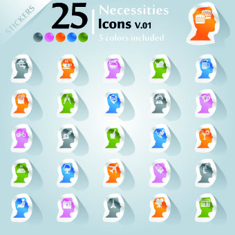 Icons stickers vector 12 stickers sticker icons icon   