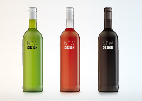 Vector wine bottle design material set 05 wine material design bottle   