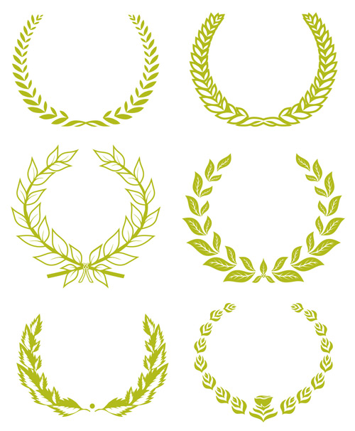 Wheat, tree vector Vector of wheat leaves lace branches   