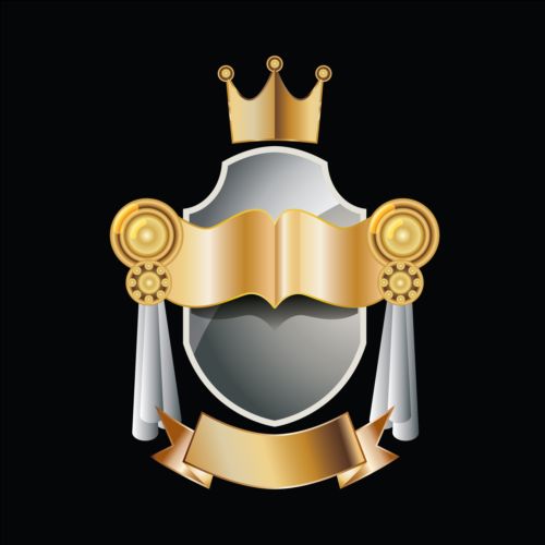 Golden royal badge luxury vector 10 royal luxury golden badge   