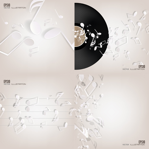 Music note and disc vector background 05 note music disc background   