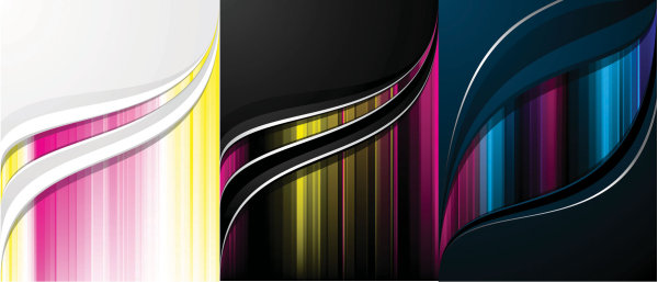 Streamline the background color vector lines flow dynamic color cards background   