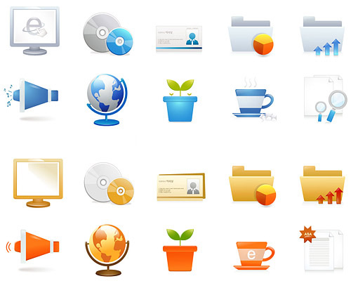 Today series Icon 2 vector Today series icon vector material statistics seed search pass magnifying glass horn globe folder flower pots document display cups coffee cd arrow   