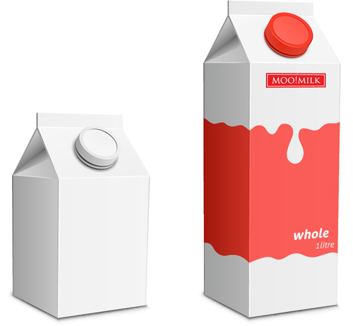 Milk packer carton vector template 01 template packer milk carton   
