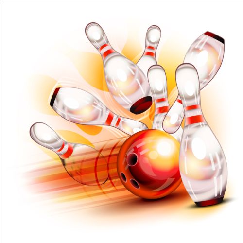 Creative bowling vector background 04 creative bowling background   