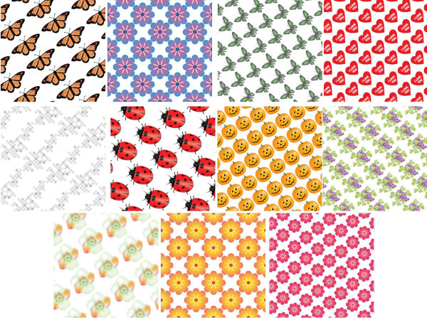Seamless pattern background 2 vector tablecloths pattern flowers background   