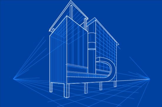 Simple blueprint building vectors design 10 simple building blueprint   