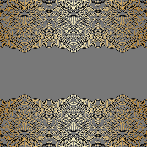 Seamless golden border vector material seamless golden border   