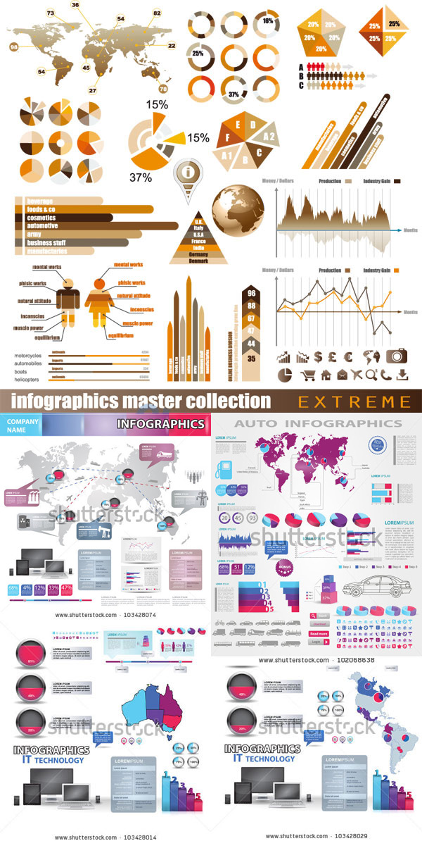 Graphics and graphic design vector world webpage elements Webpage design pyramid pie chart map of infographics infographics humanoid silhouettes histogram graphs and charts   
