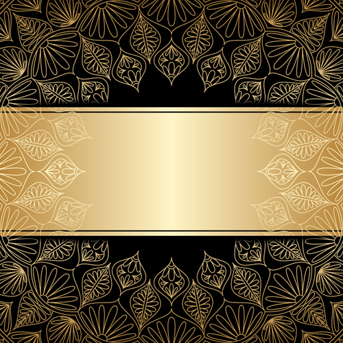 Luxury golden decor with background vector 01 luxury golden decor background   