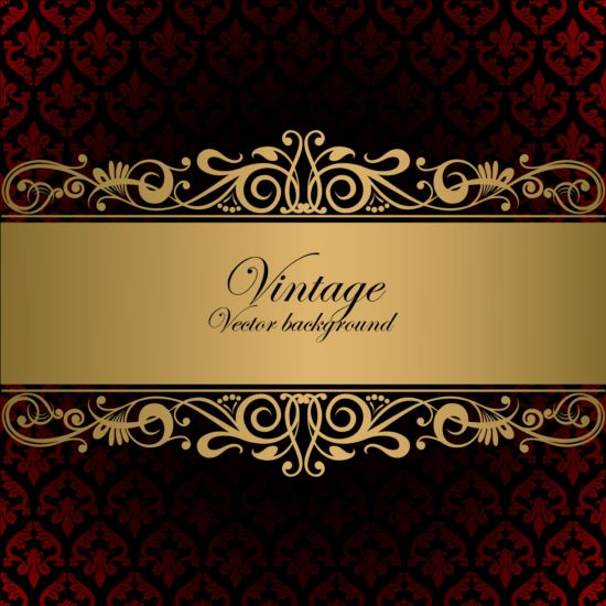 Red decor with vintage background vector vintage red decor background   