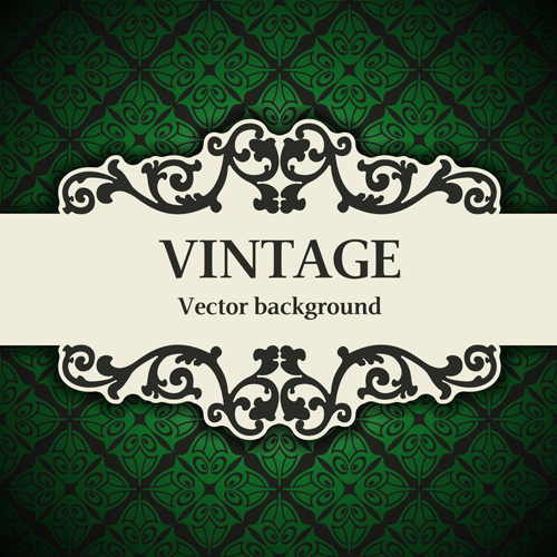 Decor pattern with vintage background vector 08 vintage pattern decor background   