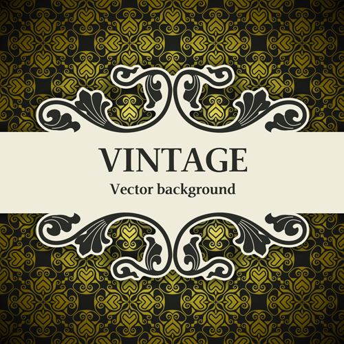 Decor pattern with vintage background vector 07 vintage pattern decor background   