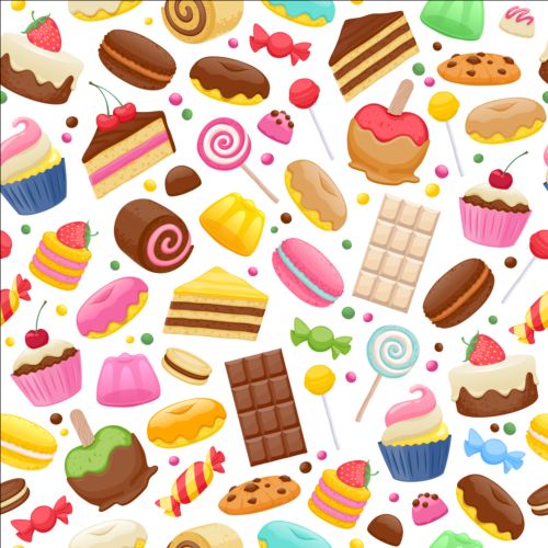 Cute sweet candy seamless pattern vector 02 sweet seamless pattern cute candy   