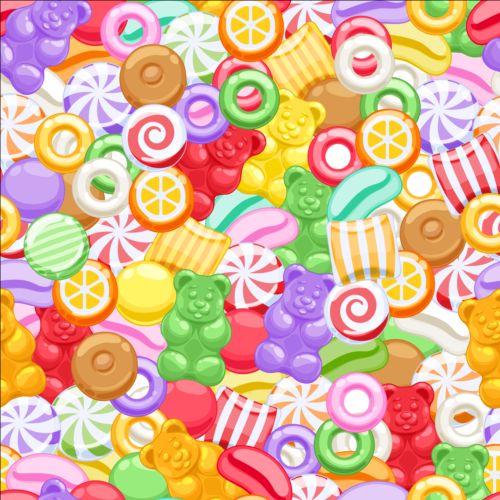 Cute sweet candy seamless pattern vector 01 sweet seamless pattern cute candy   