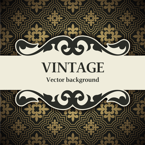 Decor pattern with vintage background vector 06 vintage pattern decor background   