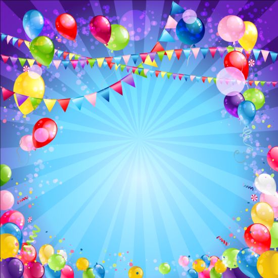 Bright birthday background design vector 07 bright birthday background   