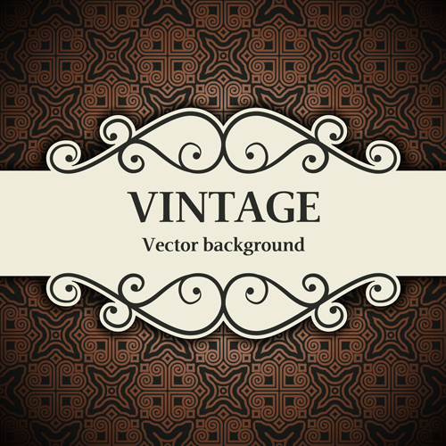 Decor pattern with vintage background vector 04 vintage pattern decor background   