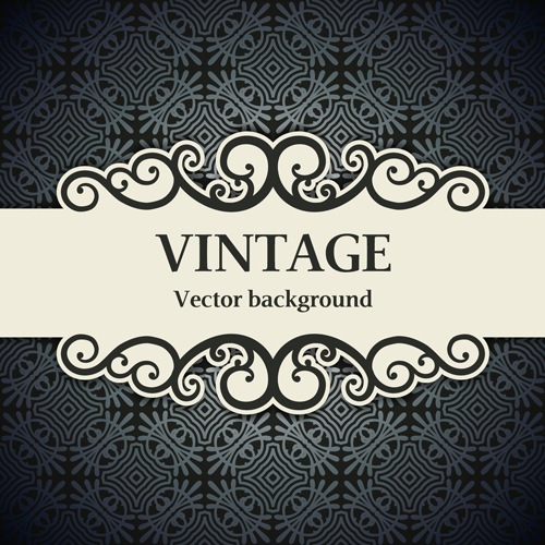 Decor pattern with vintage background vector 03 vintage pattern decor background   