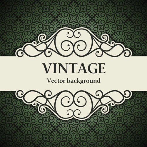 Decor pattern with vintage background vector 02 vintage pattern decor background   
