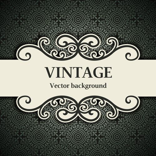 Decor pattern with vintage background vector 01 vintage pattern decor background   