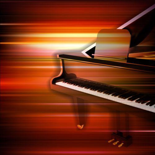 Abstract music background with grand piano vector 01 piano music Grand background abstract   