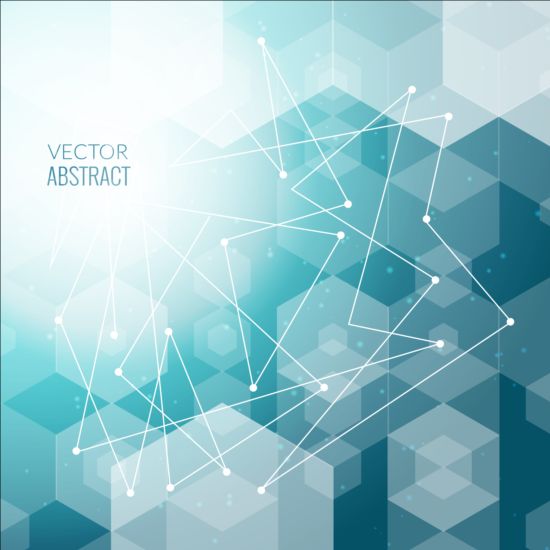 hexagon with tech background vector tech hexagon background   