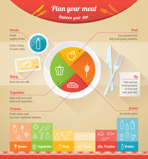 nutrition infographic vector material nutrition infographic   