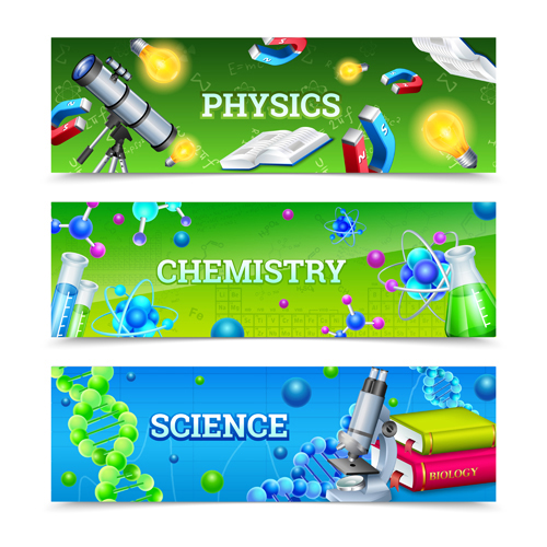 Science experiment banner vector 01 science experiment banner   
