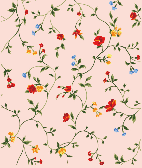 little flower background vector wallpaper pattern leaves flowers background   