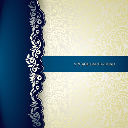 Vintage background with decor floral vector 13 vintage floral decor background   