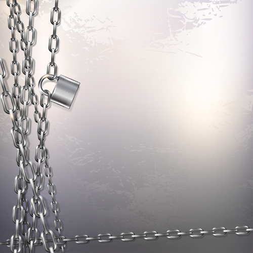 Metal chain and padlock vector background 01 padlock metal chain background   