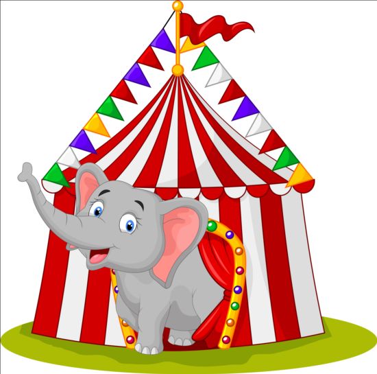 Circus with elephant vector elephant Circus   