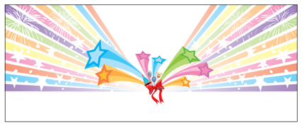To celebrate the background color 2 vector three-dimensional star I wish horn colorful bowknot balloons background   