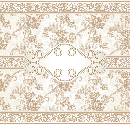 Ornate beige floral vector background ornate floral beige background   