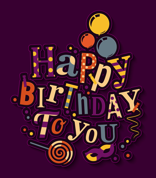 Floral happy birthday text design vector 01 text happy floral birthday   